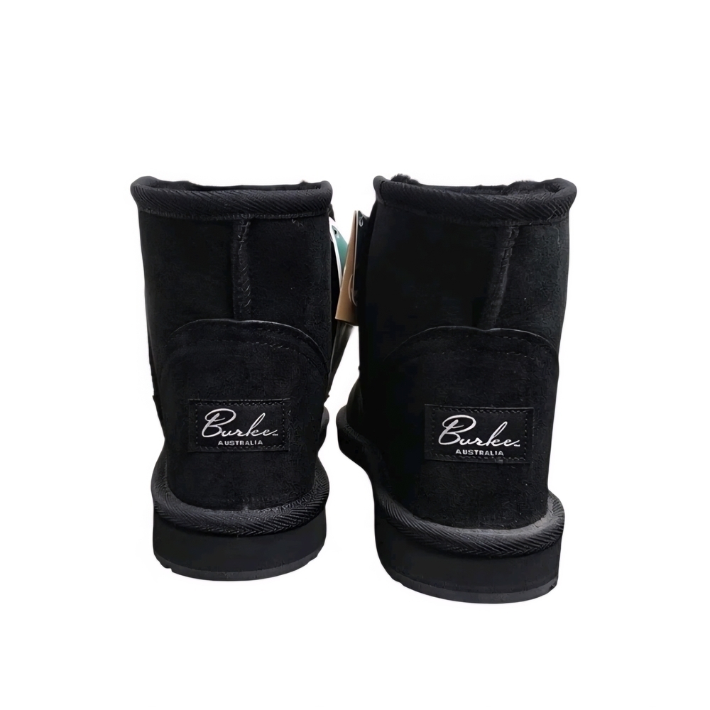 Burlee Australia Womens Classic Mini Sheepskin Boots-black